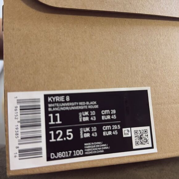 NEW-Nike Air Zoom Kyrie 8 - University Red & Black- Men’s Size 11 - Picture 8 of 8